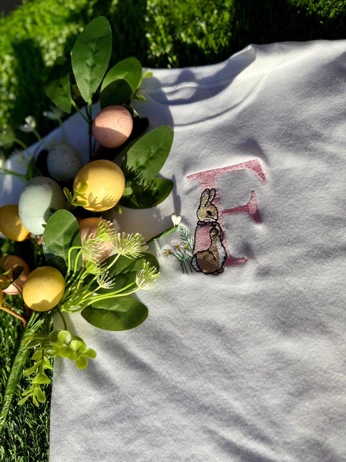 Easter Girl Rabbit Initial