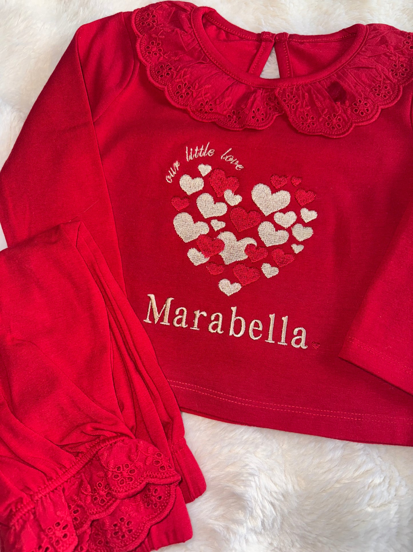 Red Frill Heart of Hearts Pyjamas