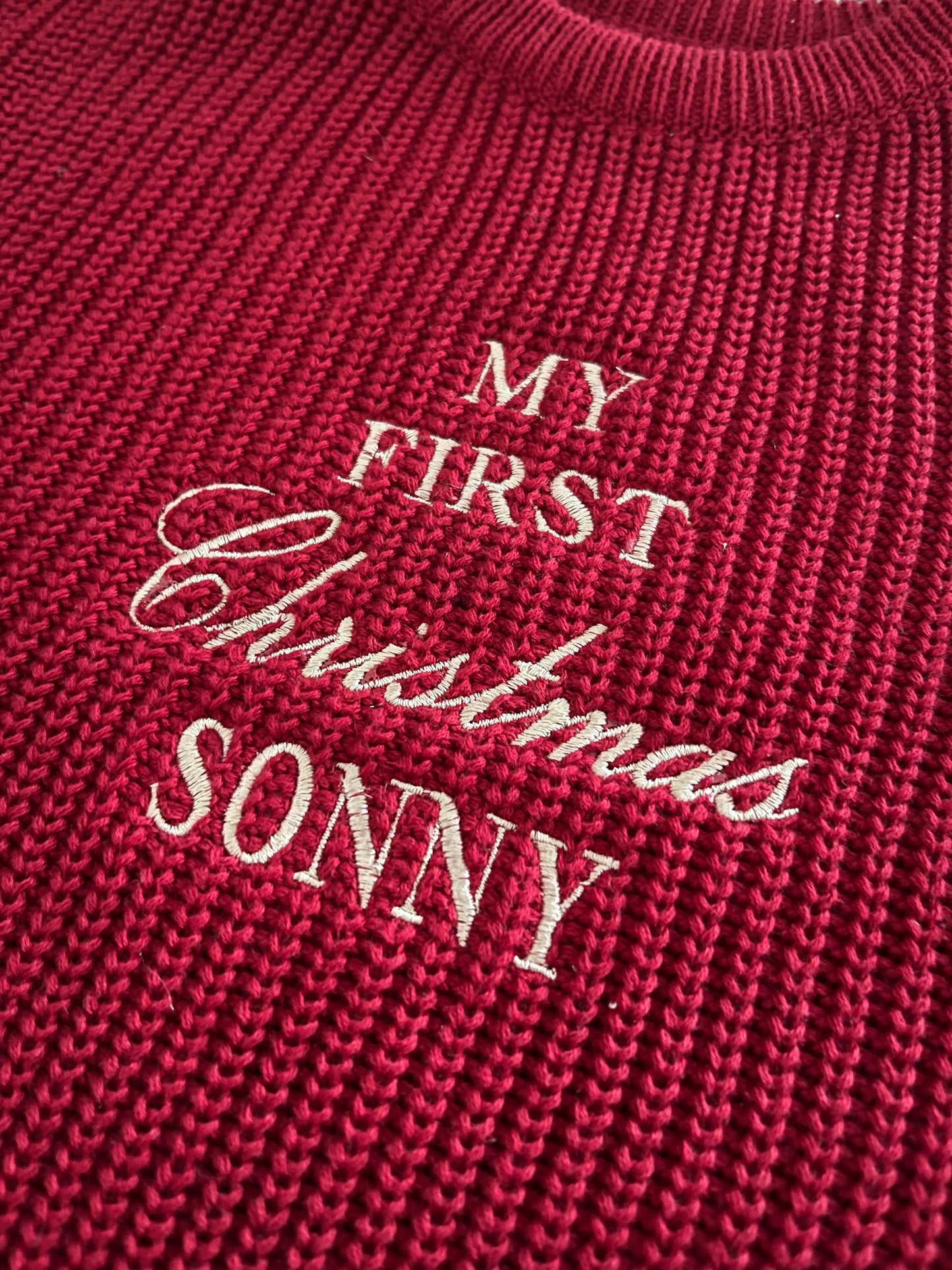 Oversized Chunky Knit Romper First Christmas