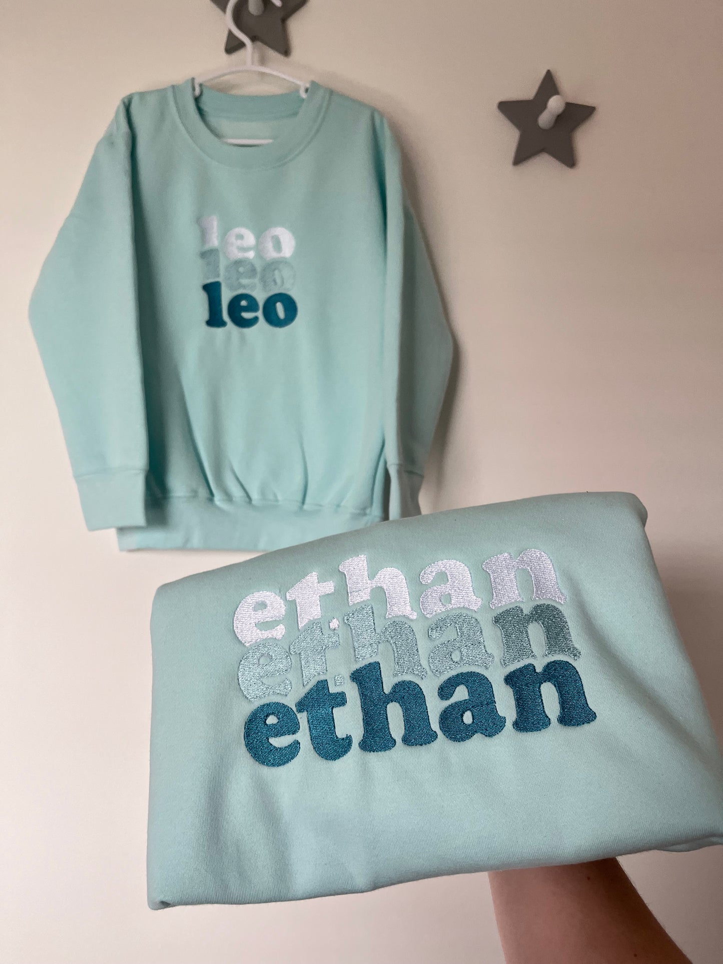 Triple Stacked Name Sweatshirt