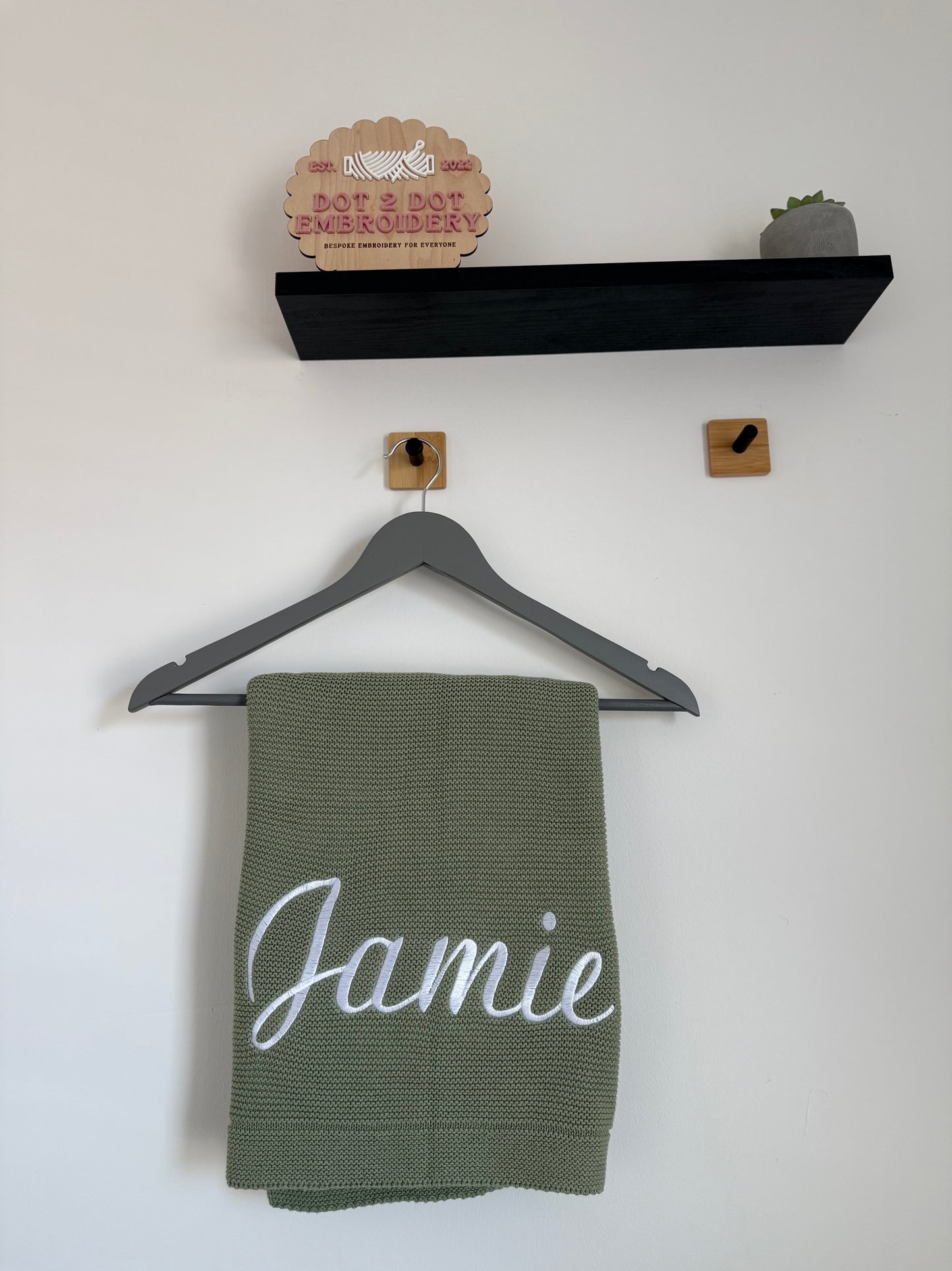 Knitted Blanket with Name