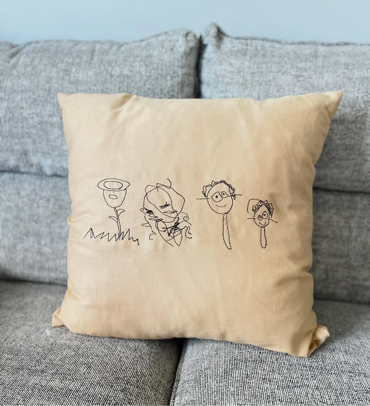 Child’s Drawing on a Cushion