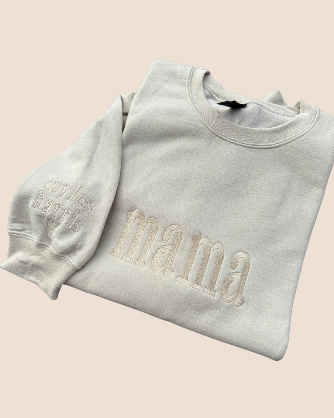 Mama Sweatshirt With Childs Name on Sleeve