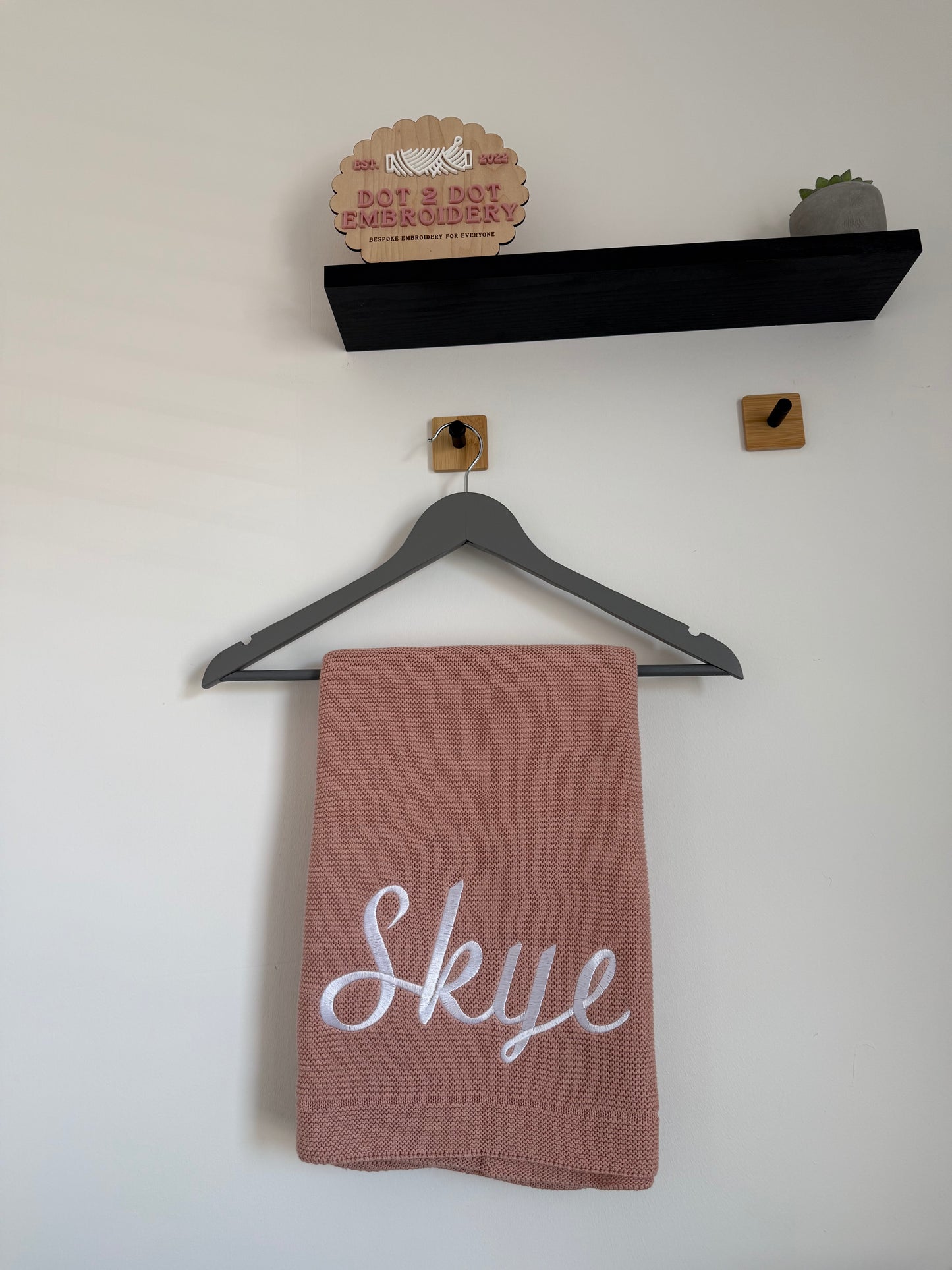 Knitted Blanket with Name