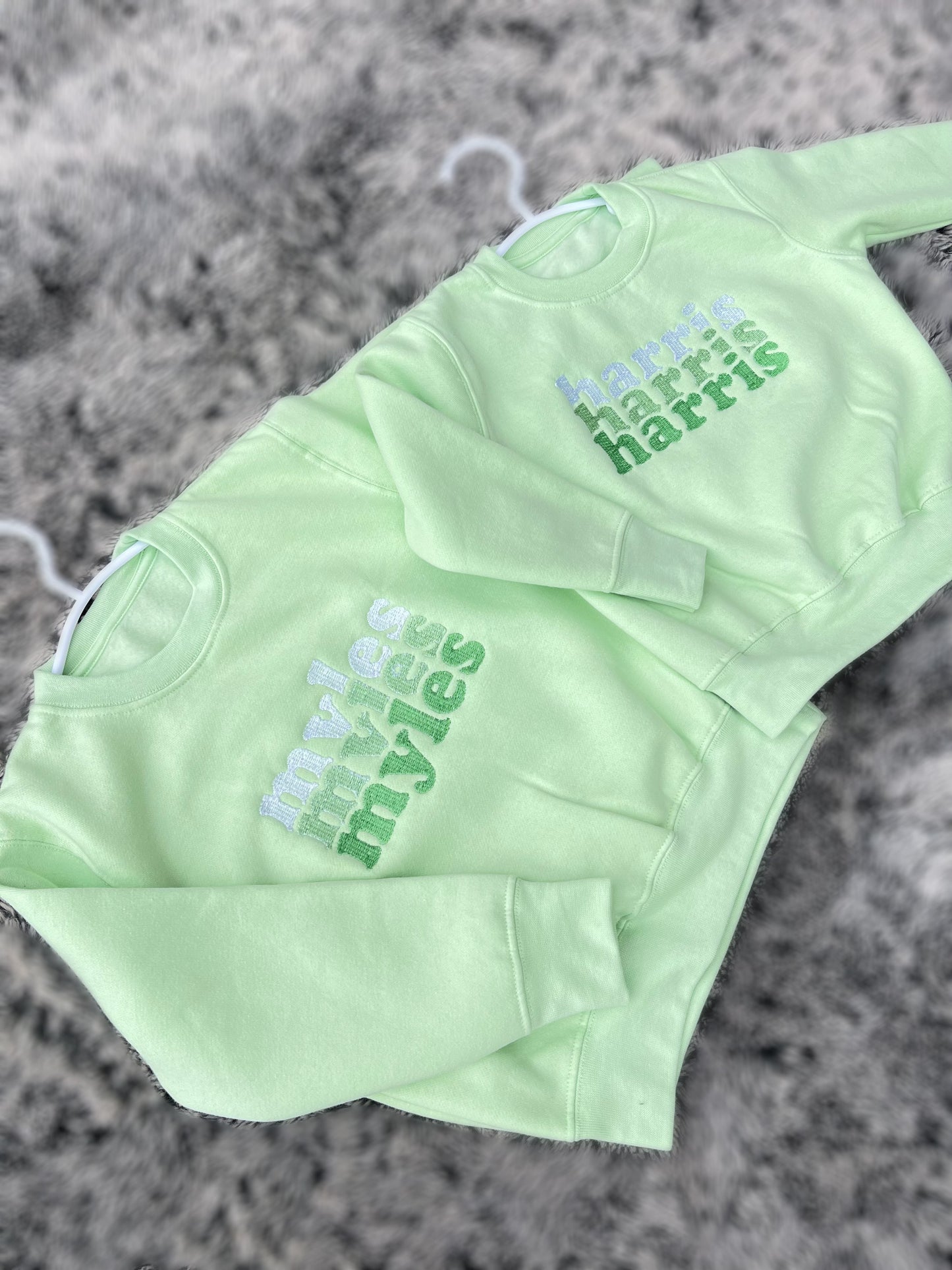 Triple Stacked Name Sweatshirt