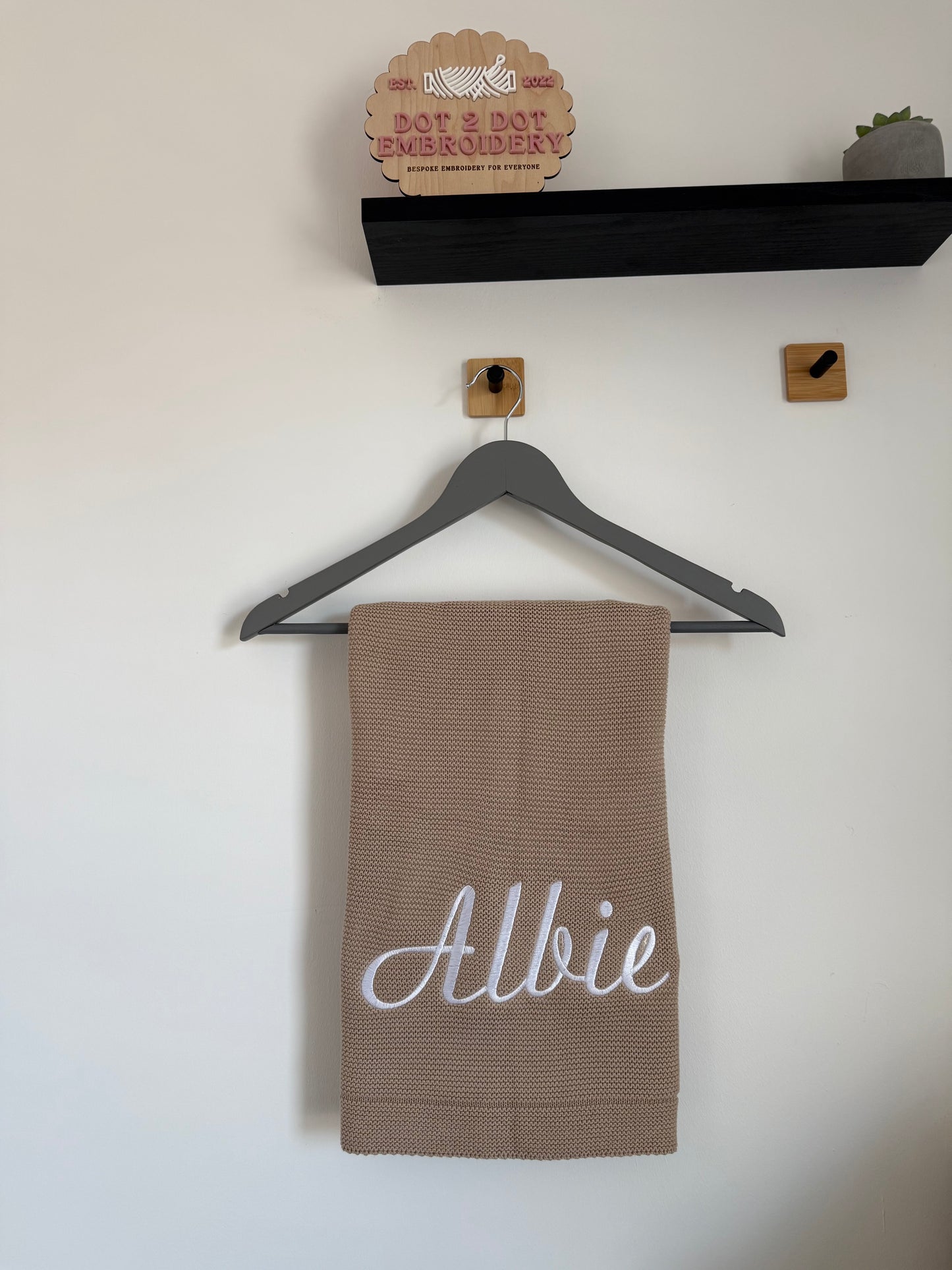 Knitted Blanket with Name