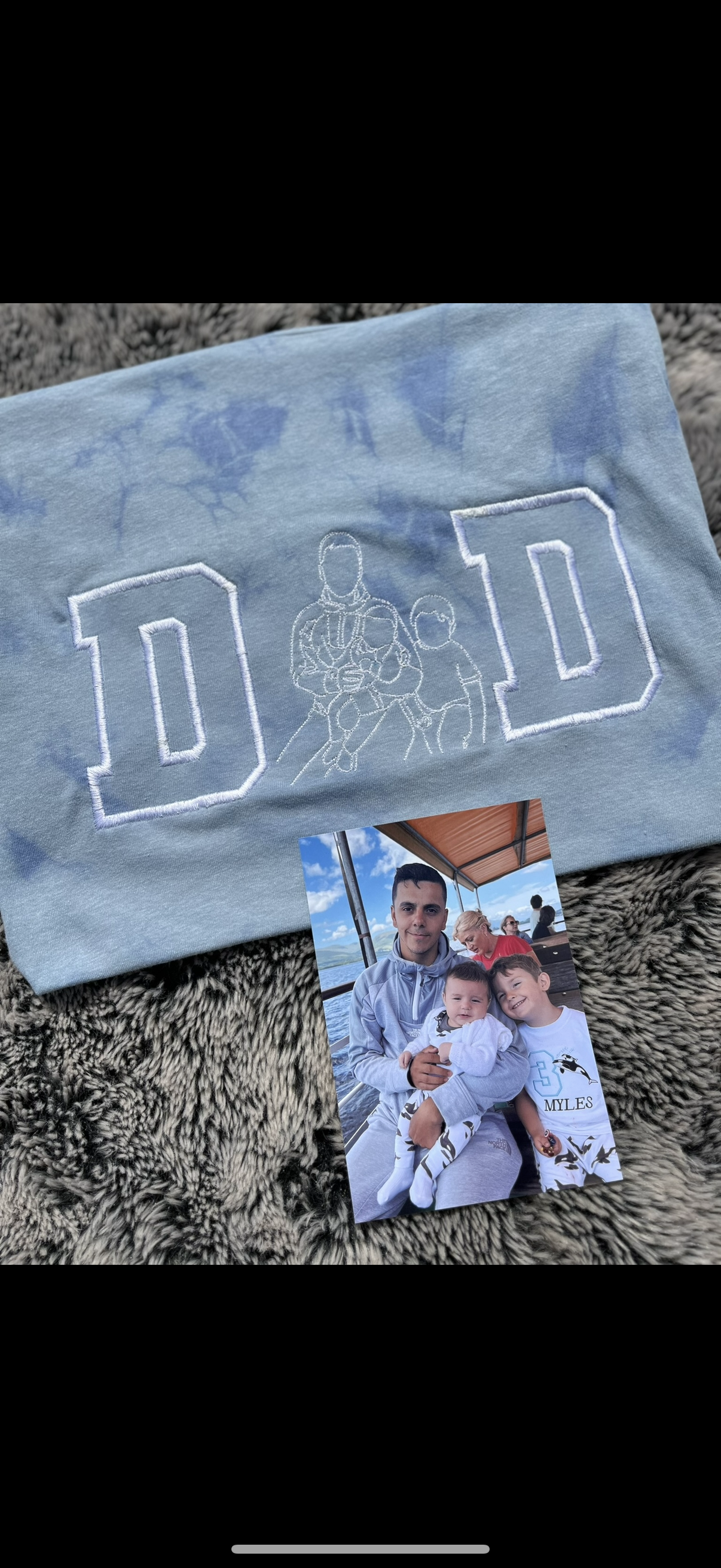 Portrait Outline DAD Sweatshirt Design