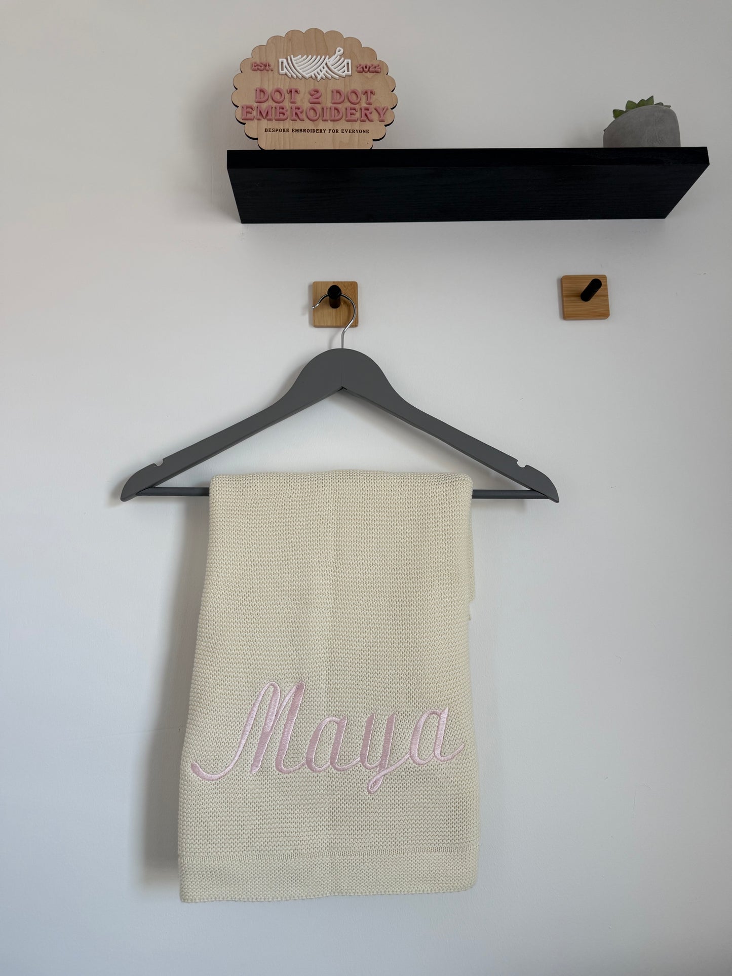 Knitted Blanket with Name