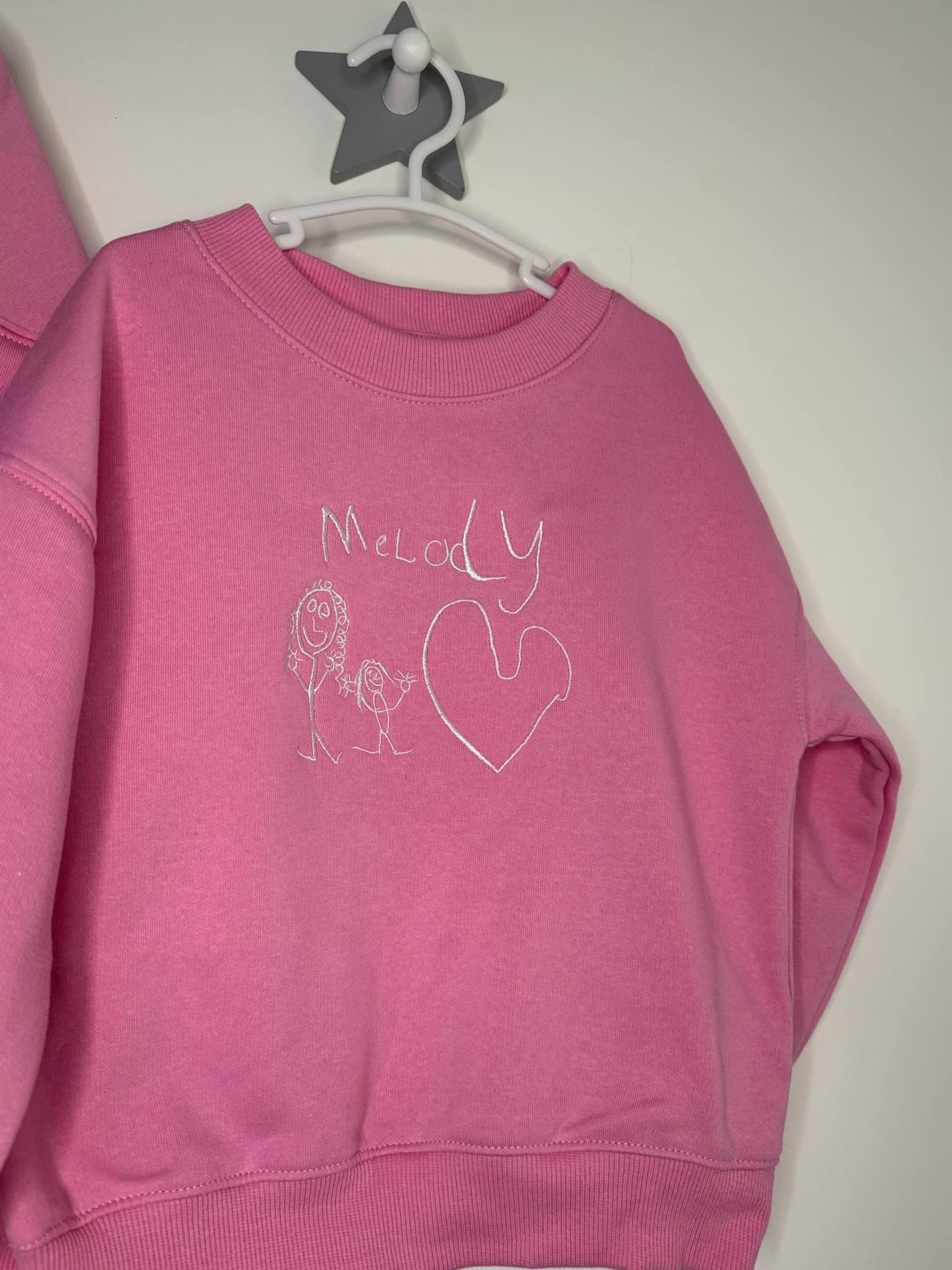 Child’s drawing on a child’s clothing item