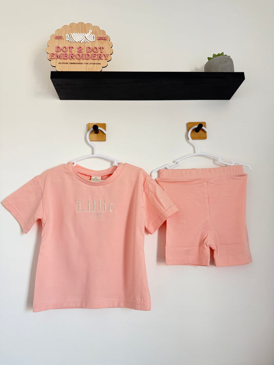 Kids Tshirt & Cycling Short Set