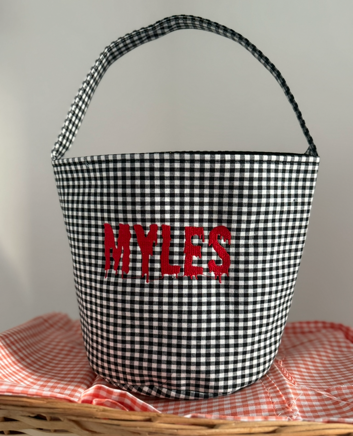 Halloween Trick or Treat basket with Name