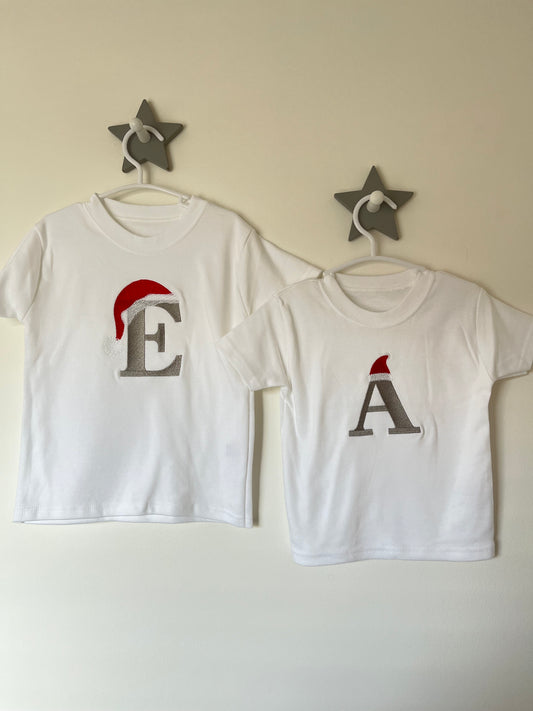 Christmas Large Santa Hat Initial
