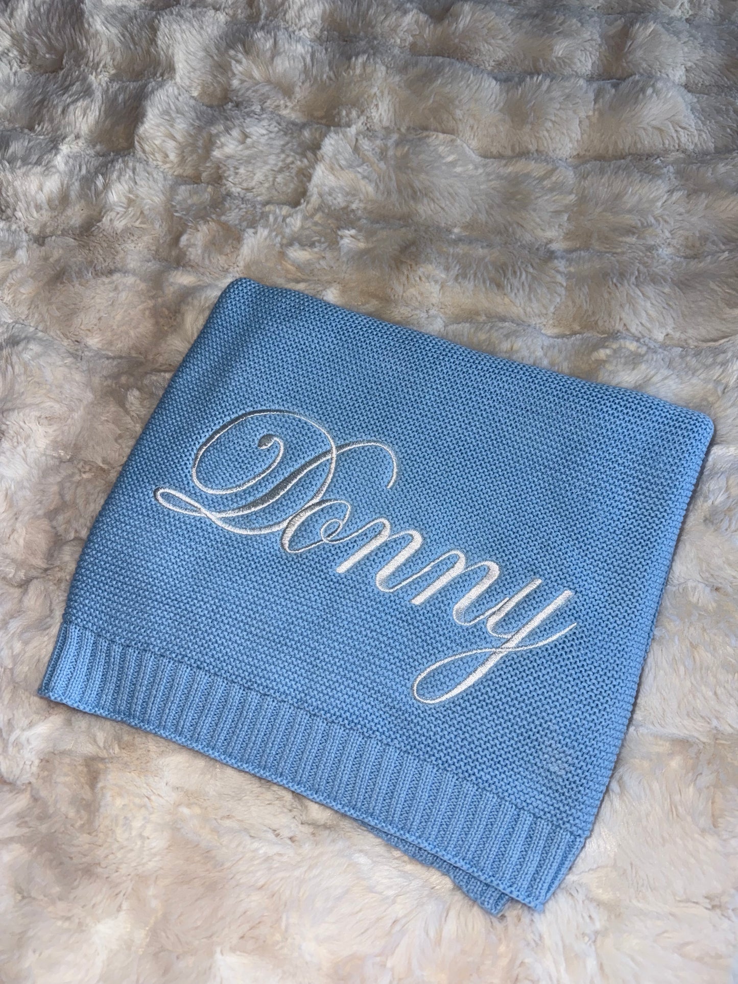 Knitted Blanket with Name