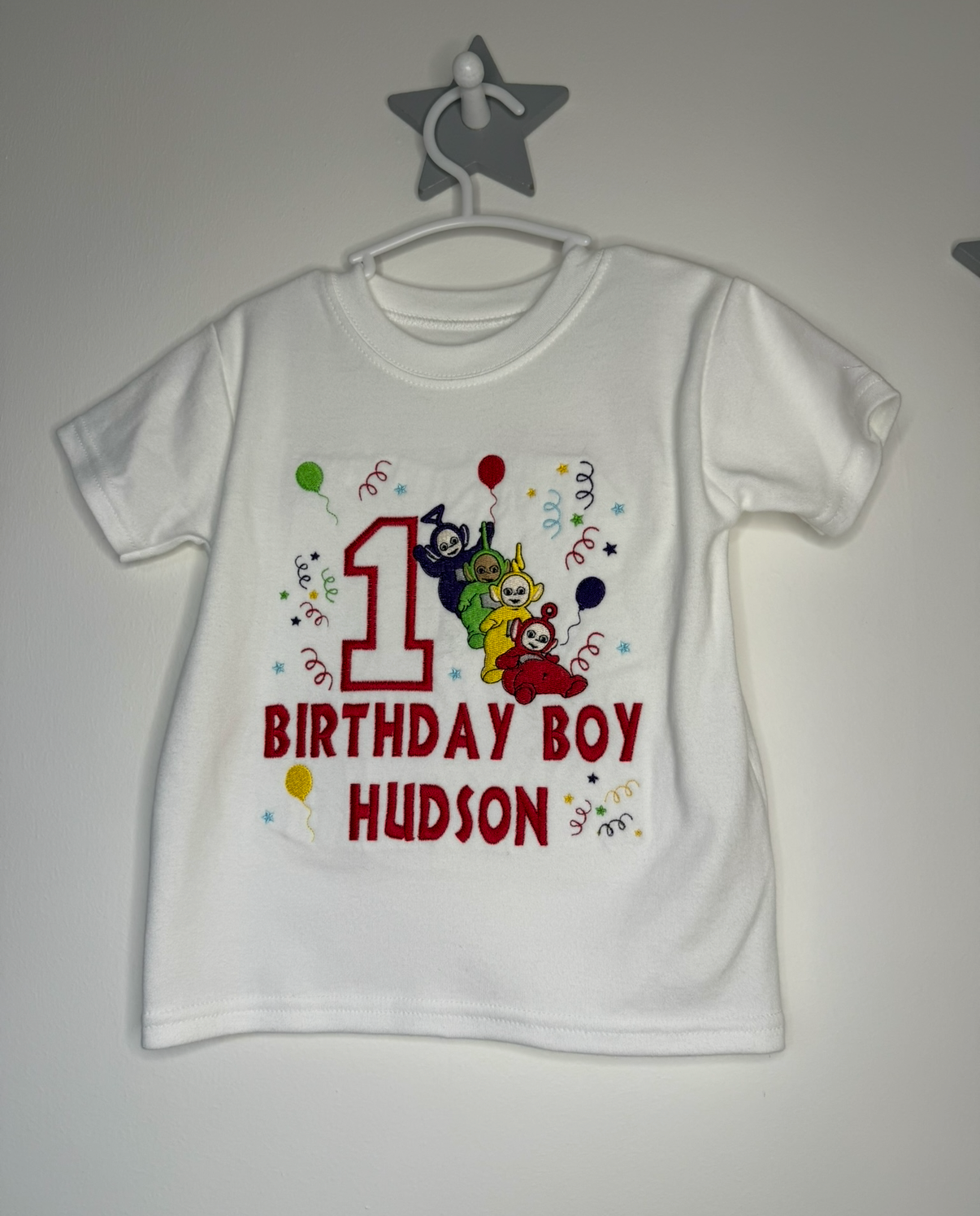 Large Double Character Design Birthday Tshirt