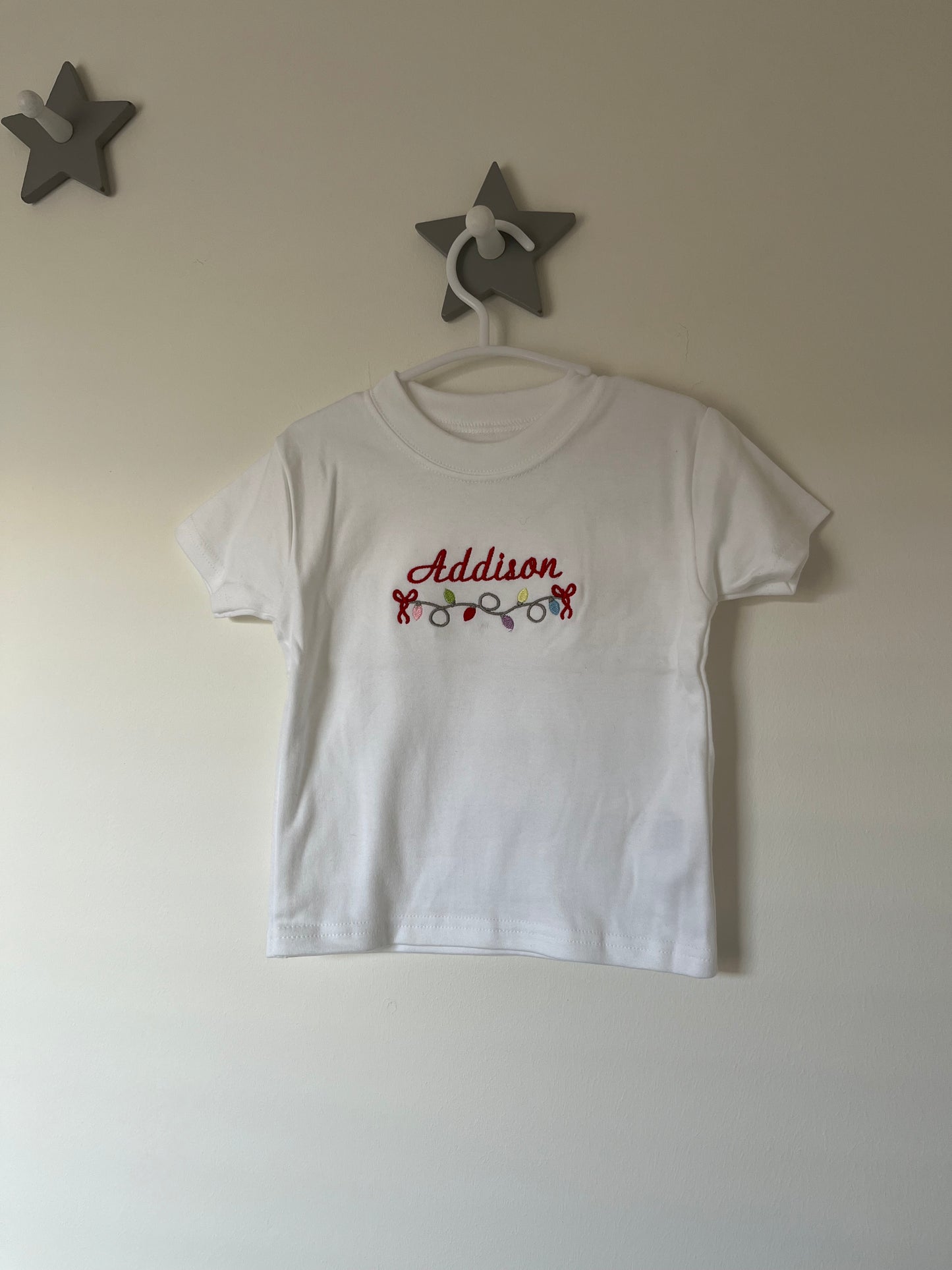 Christmas Lights Name with bows