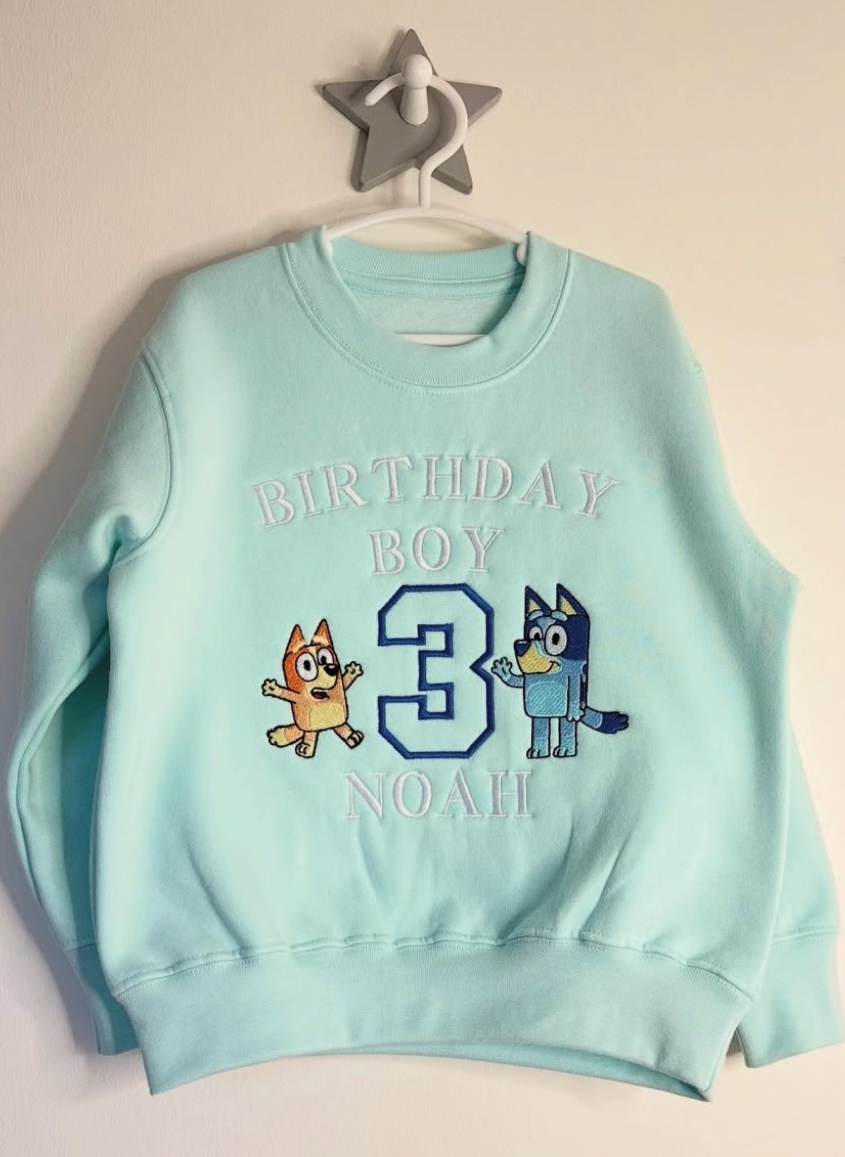 Large Double Character Design Birthday Tshirt