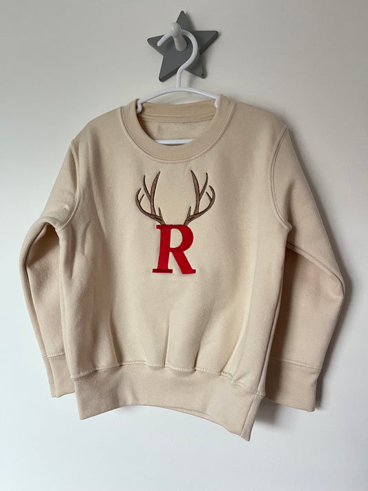 Christmas Large Antler Initial