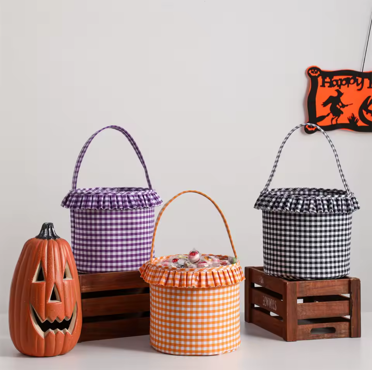 Halloween Trick or Treat basket with Name