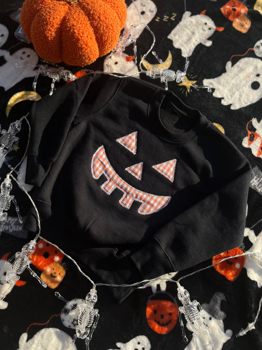 Halloween Pumpkin Face Appliqué