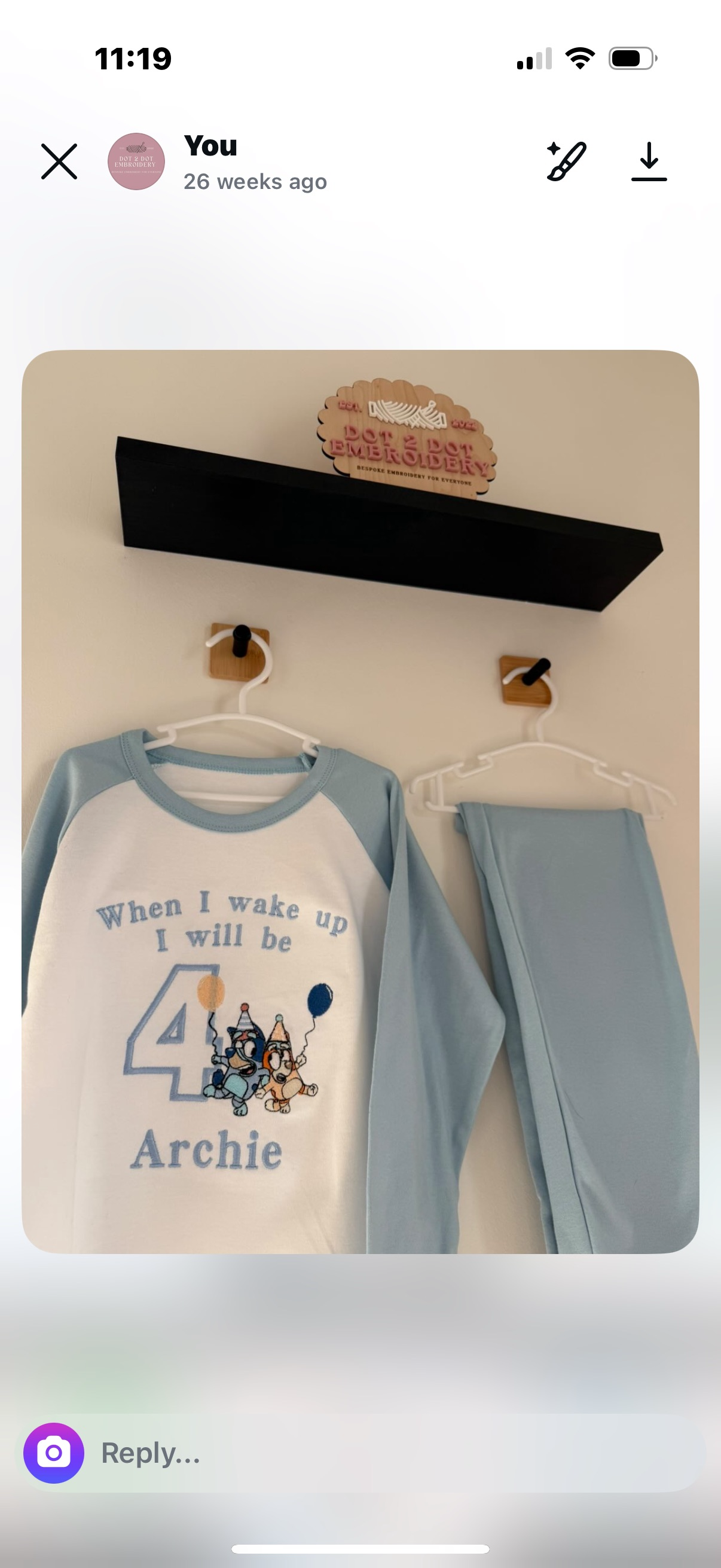 Double / Large Character Theme Birthday Eve Pyjamas