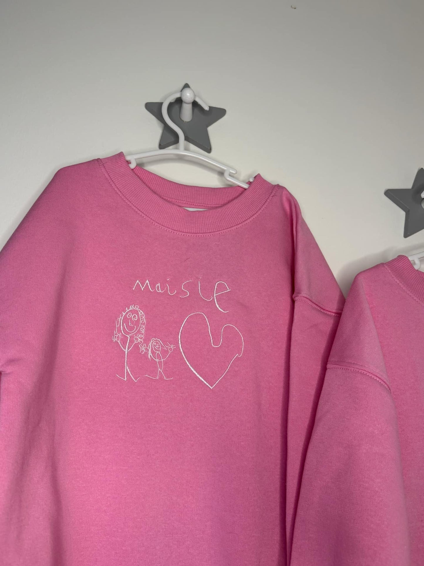 Child’s drawing on a child’s clothing item