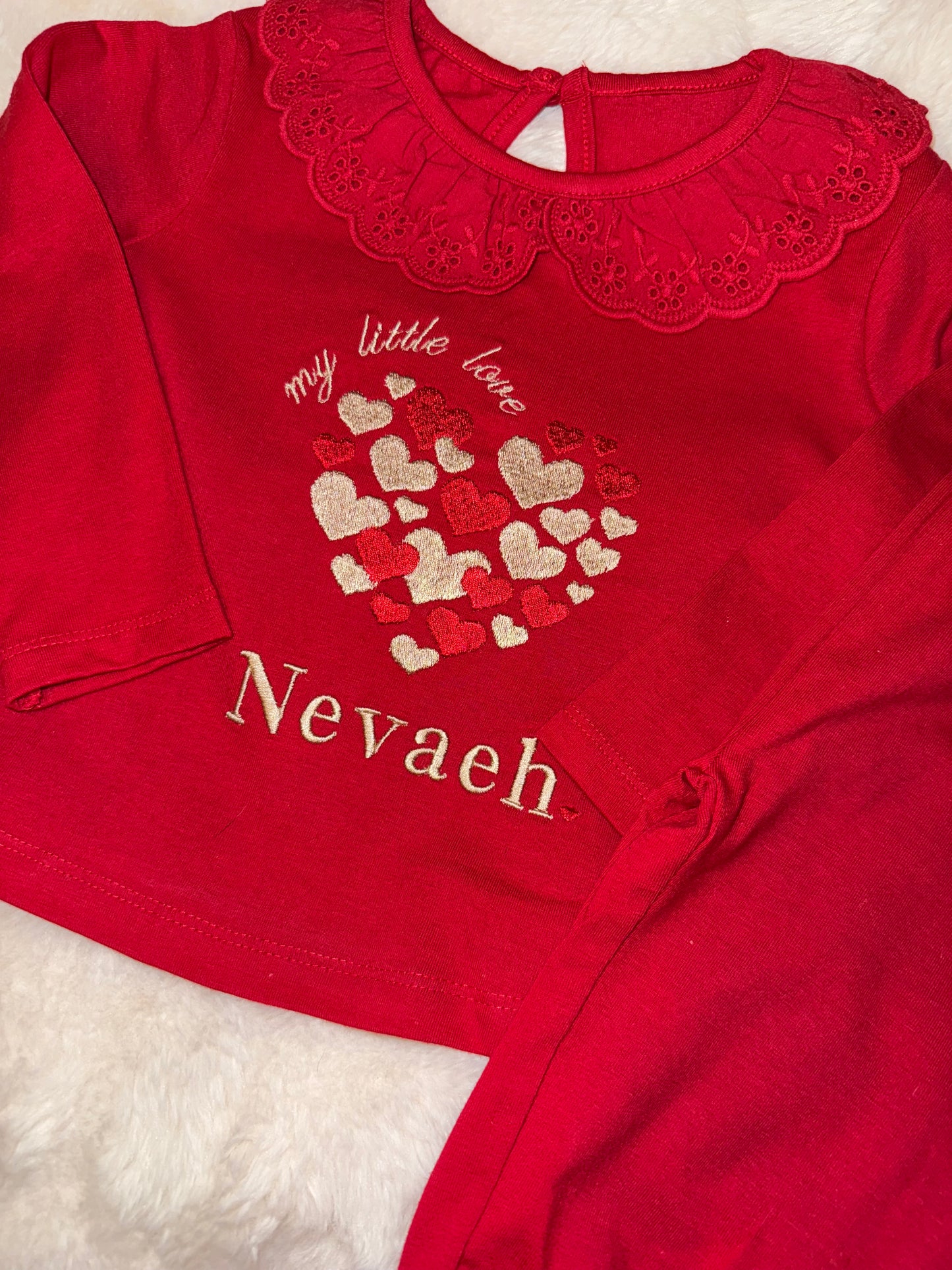 Red Frill Heart of Hearts Pyjamas