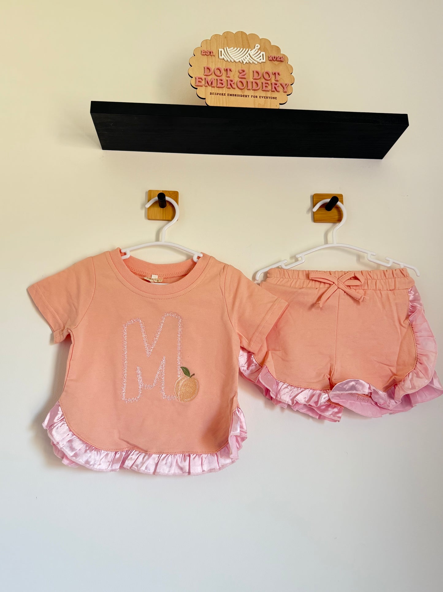 Satin frill Tshirt & Short set