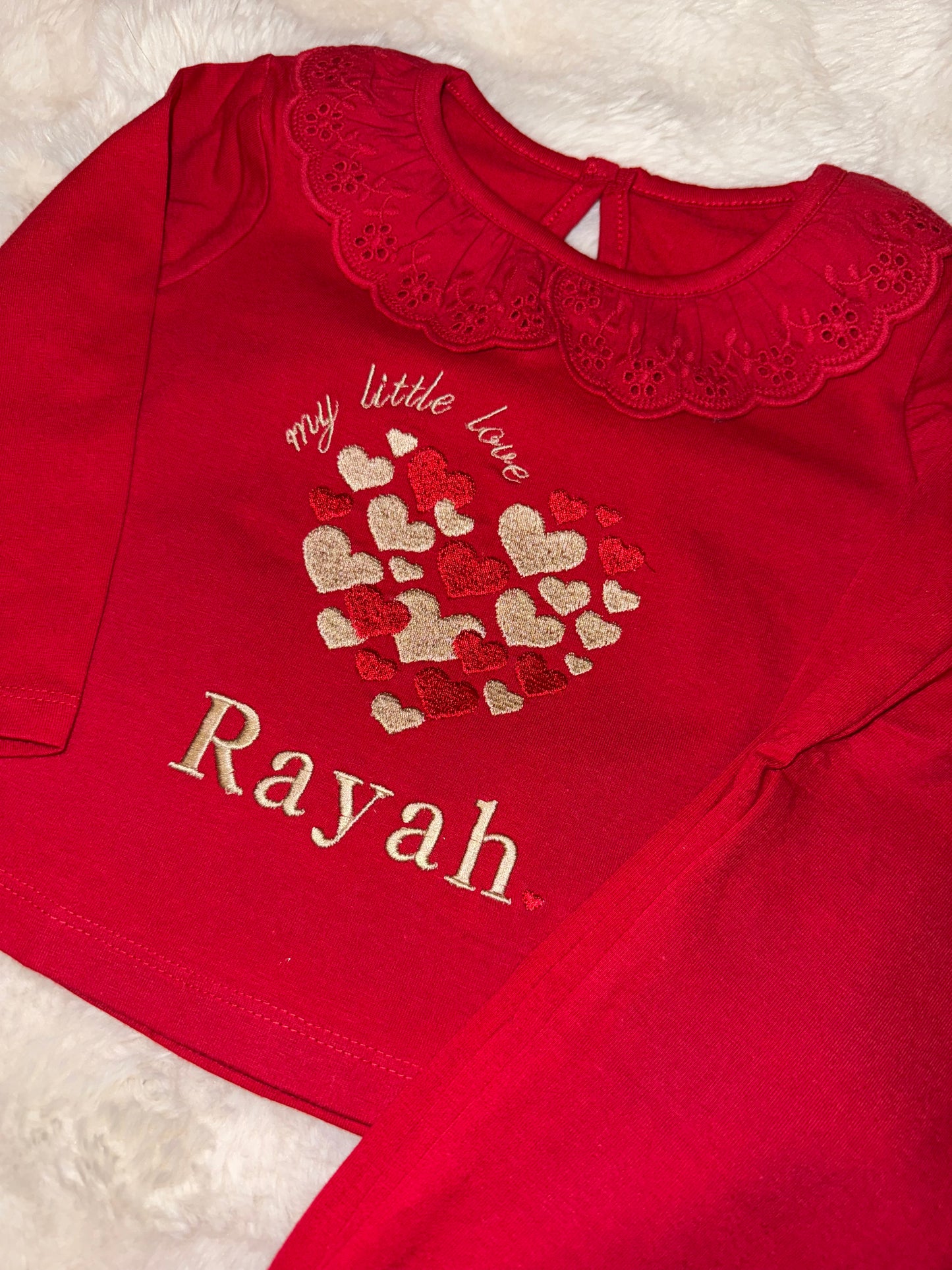 Red Frill Heart of Hearts Pyjamas