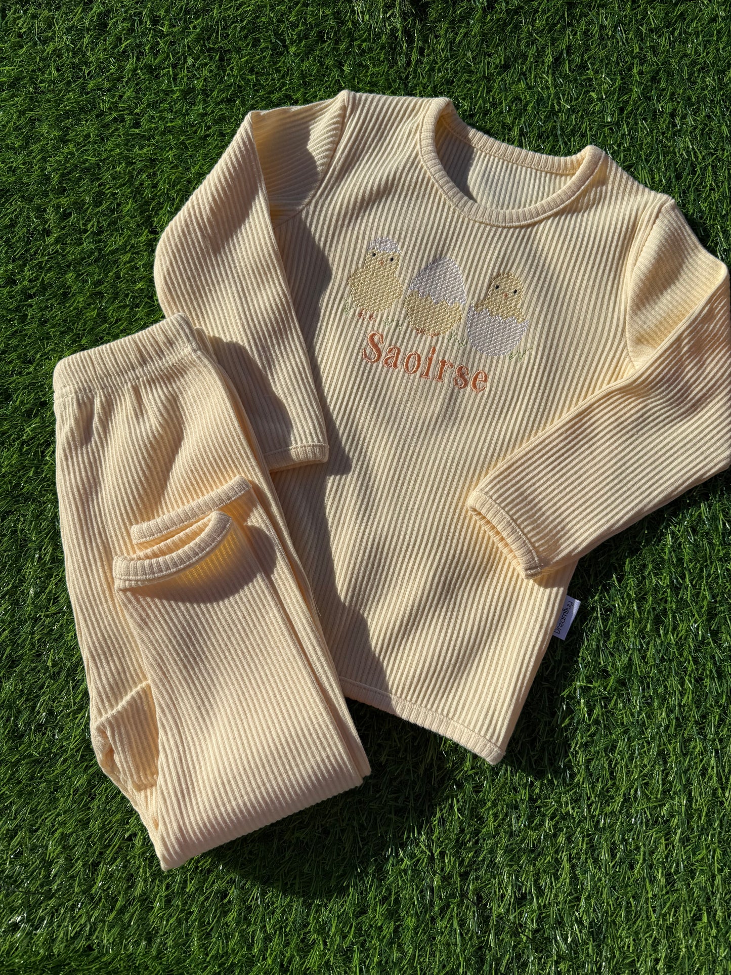 Easter Chicks Long Sleeve Ribbed Lounge Set