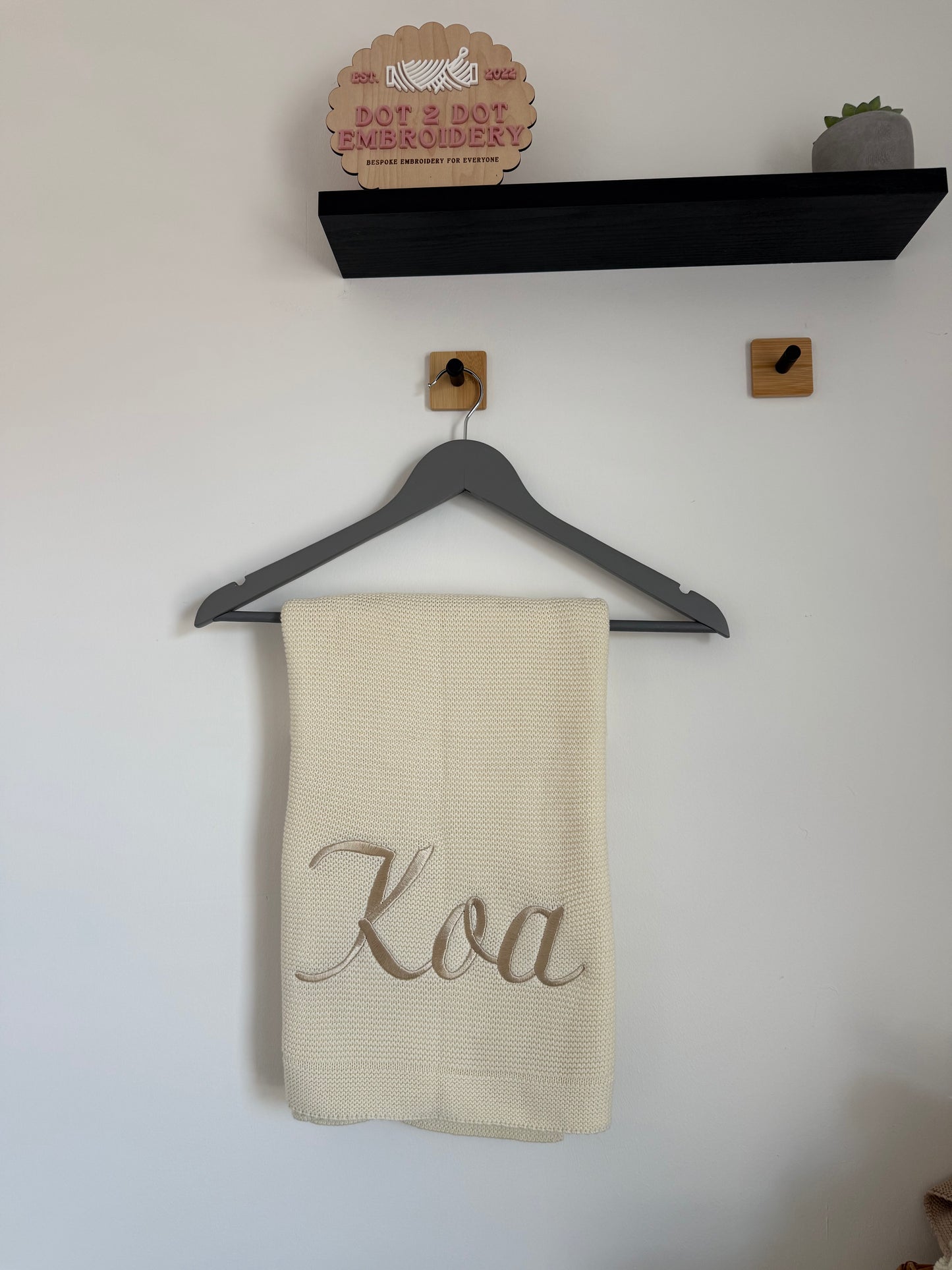 Knitted Blanket with Name