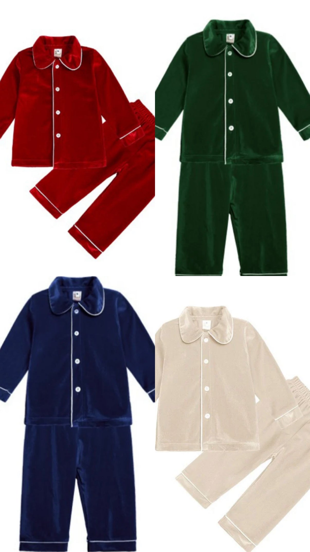 Christmas Velour No Frills Pyjamas